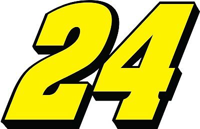 Jeff Gordon #24 Nascar Color Die Cut Decal Sticker - You Choose Size 2"-42"