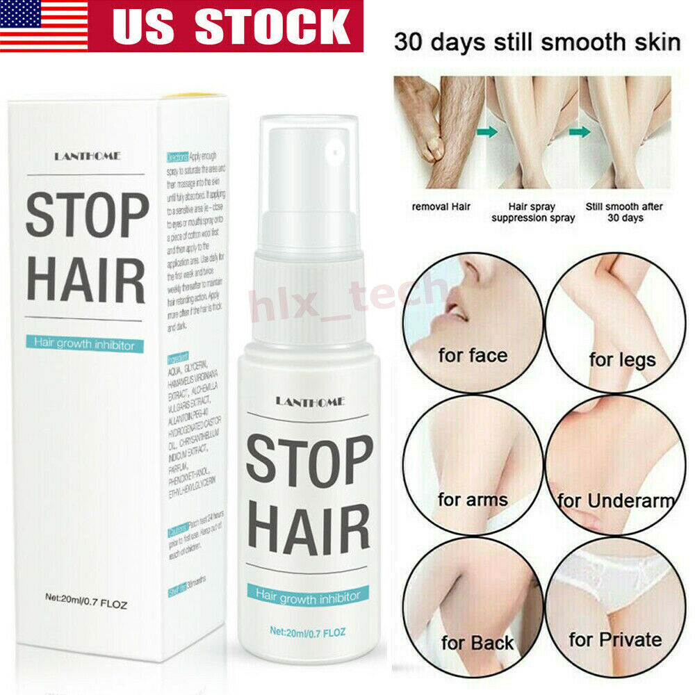 Hot 100% Natural Permanent Hair Removal Spray Stop Hair Growth Inhibitor Remover