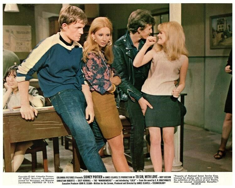 To Sir, With Love Original Lobby Card Judy Geeson Christian Roberts In Classroom