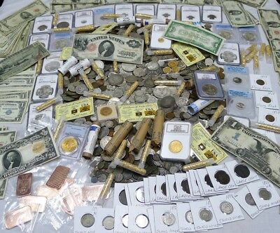 Antique Coin Estate Lot! Gold & Silver Bullion,currency,hoard,coins, 10 Items!!!