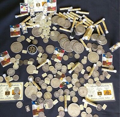 ⚡️gold And Silver Estate Lot Sale! ✯ Old Us Coins ✯ Bullion ✯ .999 Silver Bars⚡️
