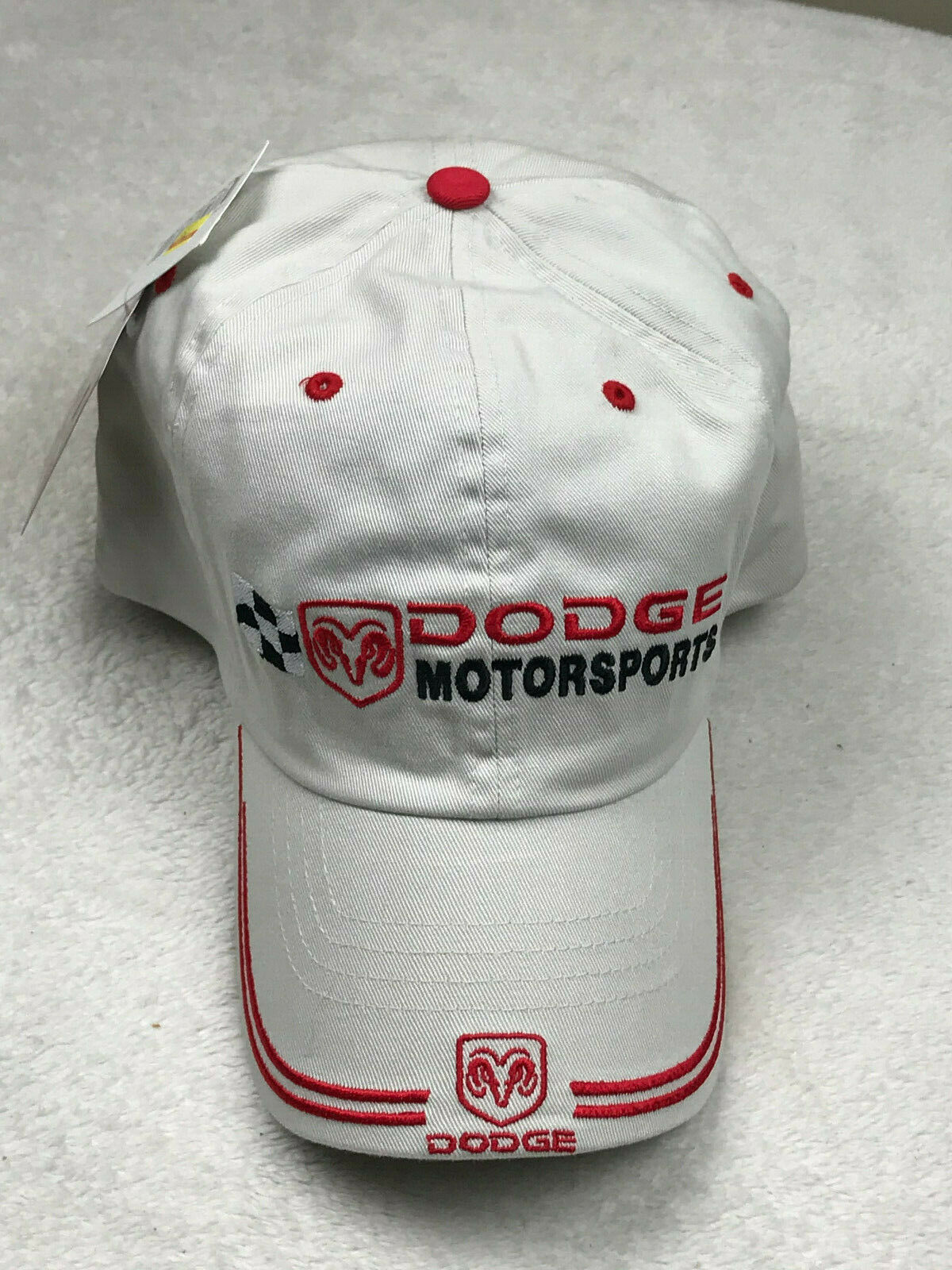 Dodge Racing Motorsports Ram Embroidered Baseball Golf Hat Putty Adjustable New